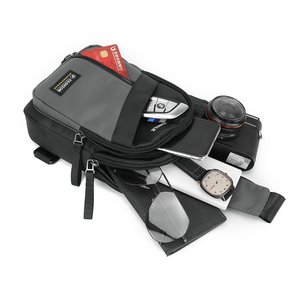 Fashion Waterproof Outdoor Men's Minimalist Chest <b>Bags</b> Zippers USB Custom <b>Sling</b> <b>Bag</b> with Logo - Product Image 6