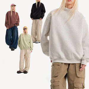 LH2164 Produttore <span class=keywords><strong>di</strong></span> <span class=keywords><strong>Felpe</strong></span> Vendita all'Ingrosso <span class=keywords><strong>Felpe</strong></span> Personalizzate Vintage a Collo Alto in Misto Cotone Uomo Donna - Product Image 1