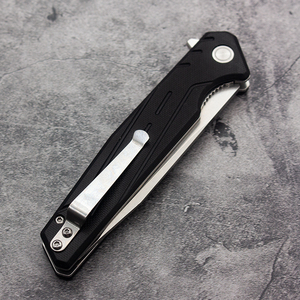 Couteau pliant industriel noir élégant G10, lame Tanto en acier 5Cr13 de 8,6 pouces avec clip, utilitaire EDC pour extérieur, OEM - Product Image 4