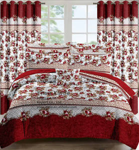 Premium African 10 piezas King Size 100% sábanas de algodón con cortinas juego de casa para la colección de ropa de cama de clima Tropical - Product Image 4