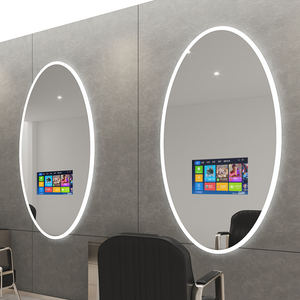 JUESHIラグジュアリーゴールド理髪Ledライト付きサロンミラービューティーサロン長方形ミラーステーションでの使用 - Product Image 3