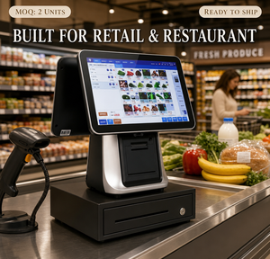 Terminal POS de Doble Pantalla Táctil de 15.6 Pulgadas con Cortador Automático Integrado de 80 mm para Supermercados, Comercios Minoristas y Tiendas de Alto Tráfico - Product Image 5