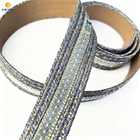 Bahan Atas Sandal Kulit PU Ramah Lingkungan 30MM Custom Fancy Bling Mewah Berhias Payet dan Rhinestone