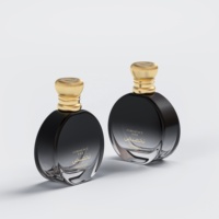 Botol Parfum Kosong Mewah Sederhana 30ml & 100ml dengan Pompa Semprot dan Kotak Bahan Kaca Sablon Termasuk