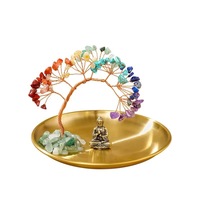 Adorno de Árbol de Cristal Natural, Árbol de la Vida de los Siete Chakras, Decoración de Buda, Meditación Zen, Árbol del Dinero