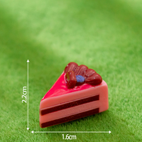 Groothandel 3D brood cake hars bedels fruit chocolade miniatuur figuurtjes ornamenten DIY poppenhuis hars knutsels voor DIY maken
