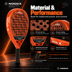 NODEX Padel-Schläger Carbon 24K Gold Diamantform Maximale Leistung OEM ODM Eigenes Logo Professionell Großhandel - Product Image 3