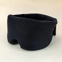 Masque de sommeil gris noir en coton modal élastique sans pression pour femmes et hommes, masque oculaire doux et portable pour le voyage, velcro silencieux