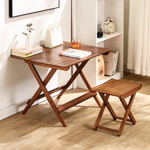 Folding <b>Bamboo</b> <b>Stool</b> Rectangular Portable Outdoor Fishing <b>Stool</b> Household Living Room Sofa Side <b>Stool</b> - Product Image 1