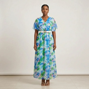 Nouveaux modèles de robes <span class=keywords><strong>pour</strong></span> femmes à la mode, en coton respirant, taille haute, style traditionnel africain, grandes tailles - Product Image 4