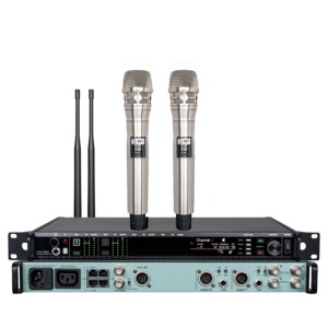 AD4D-3 UHF <b>Wireless</b> <b>Microphone</b> System Wholesale – 200CH 512-690MHZ 25mW Output 2-Channel Receiver OEM Ready for Bulk Order - Product Image 1