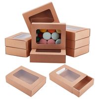 Scatola regalo di alta qualità scatola di carta kraft corrugate personalizzata con finestra di plastica trasparente