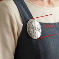 Broche tortue en acier inoxydable motif croix celtique, épingle de fixation pour tablier ou robe, style médiéval viking