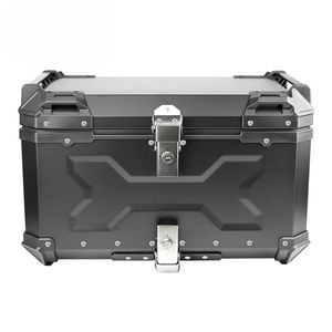 F2-<span class=keywords><strong>MOTO</strong></span> 65L noir aluminium étanche <span class=keywords><strong>moto</strong></span> <span class=keywords><strong>Top</strong></span> <span class=keywords><strong>Case</strong></span> queue boîte bagages Maxi-Scooter boîtier en métal 1 an de garantie - Product Image 1