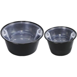 Disposable Double Layer Takeaway <b>Container</b> 110oz For <b>Soup</b> And Noodles With Lid Microwave Safe Round Bowl - Product Image 3