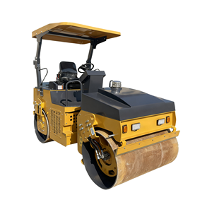 Rouleau compresseur vibrant hydraulique de 3 tonnes pour l'asphalte et le compactage du sol - Product Image 1