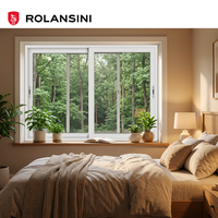 Ventana Corredera de Aluminio Comercial Resistente a Impactos de Huracanes, Diseño Europeo Popular en España, Ventanas de Aluminio