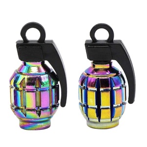 Tapa de válvula Rainbow Grenade de aleación de aluminio con acabado iridiscente para neumáticos de bicicleta - Product Image 4