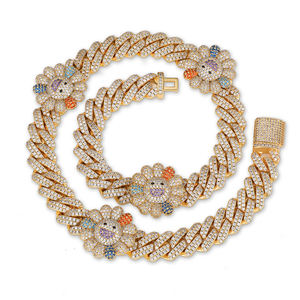 Collana Unisex di Alta Qualità in Rame Placcato Oro 18K con Zirconi Cubici di Grado 5A per Occasioni Speciali - Product Image 1