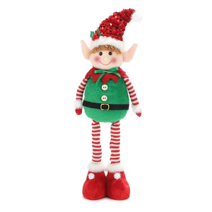Ornements de poupée rétractables elfe de Noël faits à la main nouveau produit pour enfants ornement d'elfe suspendu aux jambes cadeau pour enfants en gros disponible - Product Image 6
