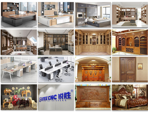 Máquina de grabado CNC para carpintería 1325, máquina de grabado CNC de doble cabezal independiente con rueda de prensa - Product Image 6