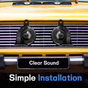 Klaxon automobile universel Wenle Loud Premium ABS en fer noir 80mm 12V 105-118dB, son haut/bas, remplacement, 100% testé - Product Image 5