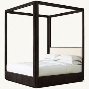 Muebles Modernos para Dormitorio, Cama de Hotel Estilo Americano, Cama King Size con Dosel de Madera - Product Image 6