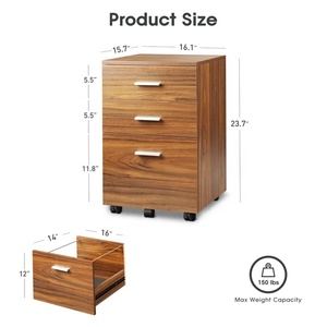 Mueble <span class=keywords><strong>de</strong></span> oficina con ruedas, mueble con cajón <span class=keywords><strong>de</strong></span> madera Mdf móvil personalizado - Product Image 2