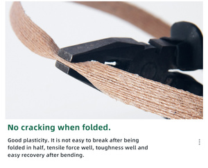 Correa de paquete de papel biodegradable asequible Buena dureza no es fácil de agrietar después de doblar - Product Image 5