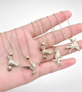 Animal jewelry Bird Pendant <b>Necklace</b> Zircon <b>Hummingbird</b> charm for Women Daily Fashion Jewelry Gift - Product Image 6