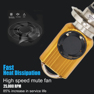 Gran oferta de piezas de repuesto para motocicleta H4 BA20D P45T 2000LM 35W 6500K bombilla de faro LED Plug and Play H4 luz LED para motocicleta - Product Image 3
