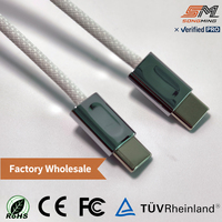 Câble USB-C OEM à finition zinc, charge rapide PD, tressé en nylon, transfert de données rapide, cordon pour téléphone portable, vente en gros