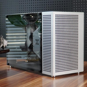 Boîtier d'ordinateur MATX entièrement en aluminium Zzew C4P compatible avec alimentation <span class=keywords><strong>ATX</strong></span> et refroidissement par eau 360 compatible avec 99% de grands GPU - Product Image 4