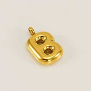 จี้ตัวอักษรแบบหนาเคลือบทอง 14k 18k ไม่ลอก ไม่ดำ ทำจากสแตนเลสสตีล 316L สำหรับทำเครื่องประดับ - Product Image 6