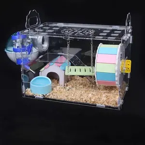 एक्रिलिक सामान के साथ स्पष्ट हम्सटर हम्सटर पिंजरे बॉक्स साँप संलग्नक एक्रिलिक पालतू पिंजरों अनुकूलित स्पष्ट एक्रिलिक पालतू जानवर