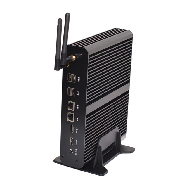 Eglobal  NUC Gaming PC I7 4500U 5500U PC Dual NIC Desktop Computer Fanless 12V Mini PC 2 LAN 8G RAM 128GB SSD Set Top Box