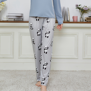 Roupa de Lazer Feminina para Primavera, Pijamas com Estampa de Desenhos Animados, Conjunto de Pijamas de Manga Longa para Meninas, Conjunto de Dormir em Duas Peças Macio - Product Image 6
