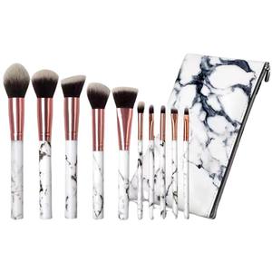 फैक्टरी थोक मेकअप ब्रश सेट 10 संगमरमर ब्रश-विदेशी व्यापार के लिए चेहरे के सौंदर्य उपकरणों के लिए 5 बड़े 5 छोटे नेत्र छाया ब्रश - Product Image 3