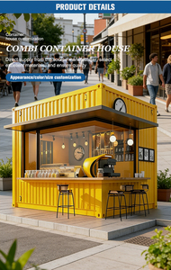 ร้านค้าสำเร็จรูป LDYZ โมเดิร์นแบบพกพา ยูนิตขายของแบบโมดูลาร์ ขนาดสั่งทำได้ บ้านคอนเทนเนอร์สำหรับร้านกาแฟ ร้านอาหาร ใช้งานได้หลากหลายภายนอกอาคาร - Product Image 4