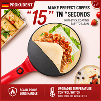 Crêpière électrique à surface incurvée 600W, chauffe rapide, contrôle automatique de la chaleur, revêtement antiadhésif, démoulage facile pour cuisines domestiques
