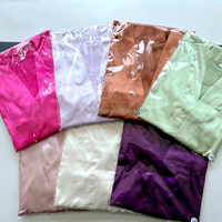 Batas de Satén de Lujo para Mujer Venta al por Mayor de Fábrica 135 Colores Lisos Bata Nupcial Kimono de Satén de Seda para Boda Novia y Dama de Honor
