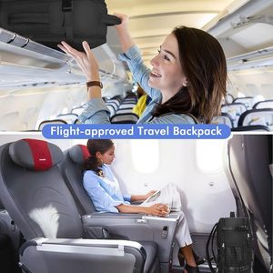 Mochila de mano <span class=keywords><strong>para</strong></span> hombres y mujeres, mochila de viaje negra aprobada por vuelo, mochila <span class=keywords><strong>para</strong></span> artículos personales en aviones - Product Image 5