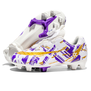 Chaussures de football intérieur personnalisées, chaussures de football TF antidérapantes en tissu extensible, avec mailles à l'air, pour garçons et filles, pour l'extérieur - Product Image 2