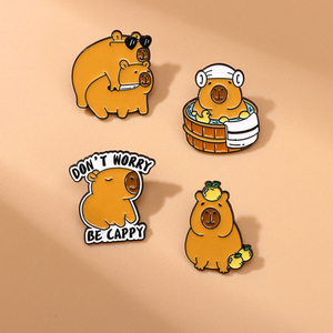 Sming Pins <span class=keywords><strong>Ne</strong></span> vous inquiétez pas être Cappy émail broche eau dauphin bain métal Badge dessin animé yeux couteau broche accessoires personnalisés - Product Image 3