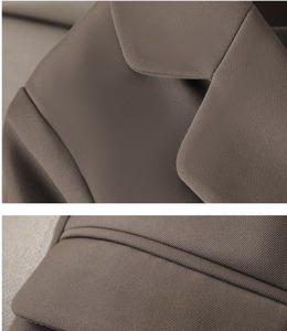 GX8381 Giacca Elegante da <span class=keywords><strong>Donna</strong></span> Autunno Inverno, Monocolore, Manica Lunga, Collo a V, <span class=keywords><strong>Blazer</strong></span> da Ufficio <span class=keywords><strong>con</strong></span> <span class=keywords><strong>Cintura</strong></span> - Product Image 6