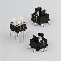 Interrupteur Tactile Momentané 6x7.2mm-9.5H, Micro-Bouton Poussoir Mini, Interrupteur Tactile RGB 7x7, LED SMD SMT, Capuchon Rond 10mm