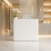 Comptoir de caisse blanc pour commerce de détail, petit bureau d'accueil avec tiroirs verrouillables, armoire, comptoir de caisse pour boutique commerciale, OEM ODM