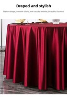 Nappe de table personnalisée en polyester tissé satiné, unie, écologique, lavable, pour hôtel, restaurant, banquet, grande table, moderne