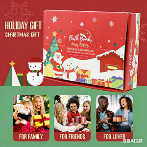 Set de Regalo de 12 Bombas de Baño de Lujo para Niños, con Aceites Esenciales Naturales, Fórmula Hidratante y Relajante, Juguetes Sorpresa, Diversión Navideña - Product Image 4