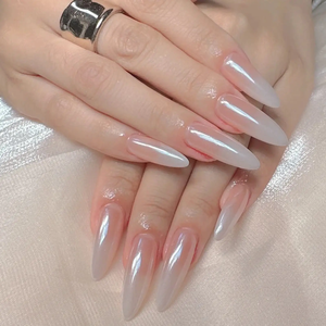 Polvo de uñas superbrillante Aurora blanco perla con logotipo personalizado, efecto espejo cromado, suministro de polvo acrílico transparente increíble - Product Image 5